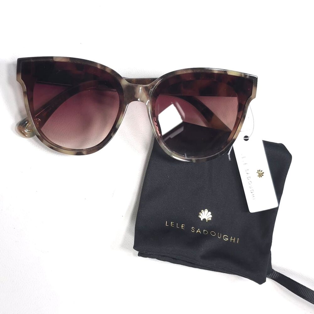 LELE SADOUGHI Women's New Sunglasses Retro Cat Eye Tortoise UV400